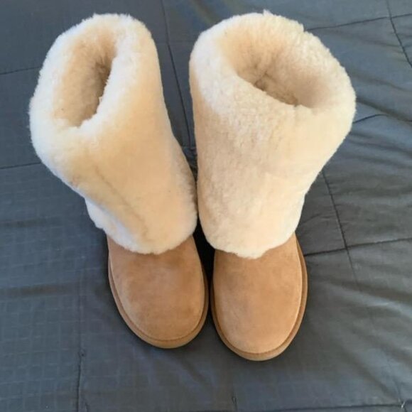 UGG Women' Classic PATTEN boots CHESTNUT 1006011 SHEEPSKIN SIZE7 new no box - Picture 5 of 12